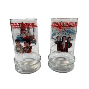 Star Trek III The Search for Spock 1984 Taco Bell Collectors Glasses Set of 2